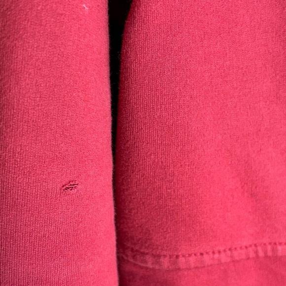 NEON BUDDHA Sz L Jacket Red Button-Up Funnel Neck Pockets Long Sleeve Lagenlook - Picture 5 of 9